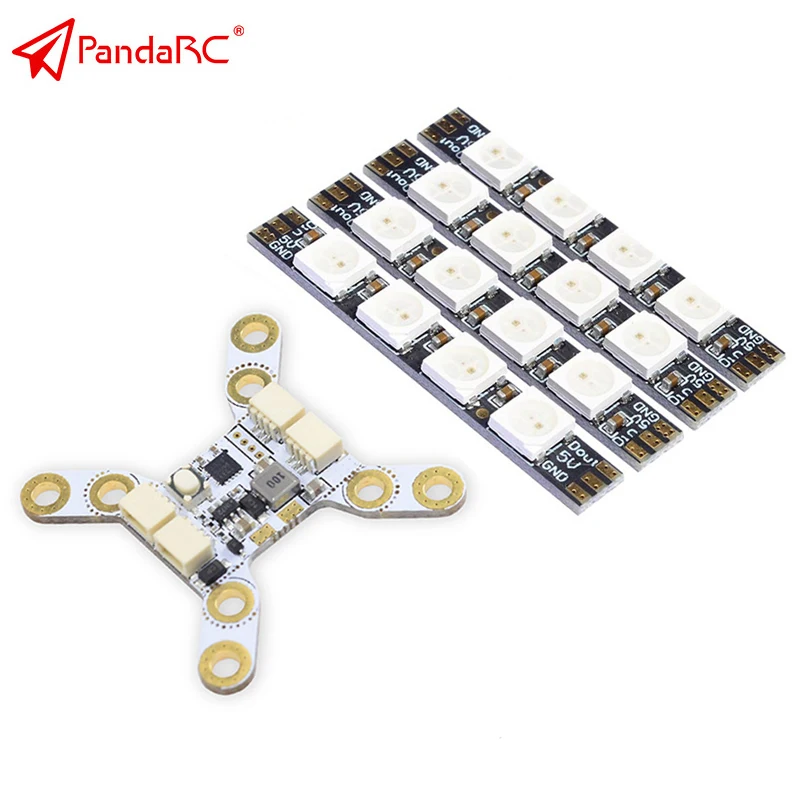 Panda LED0539 5V WS2812 RGB Programmable Highlight Light Strip and Light Strip Controller 2-6S For F3 F4 F7 Flight Control Parts