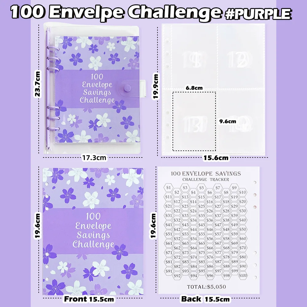 A5 Cherry Colorful 100 Envelopes Money Saving Money Challenge Budget Binde With Cash Envelopes Budget Planner Easy To Save $5,05