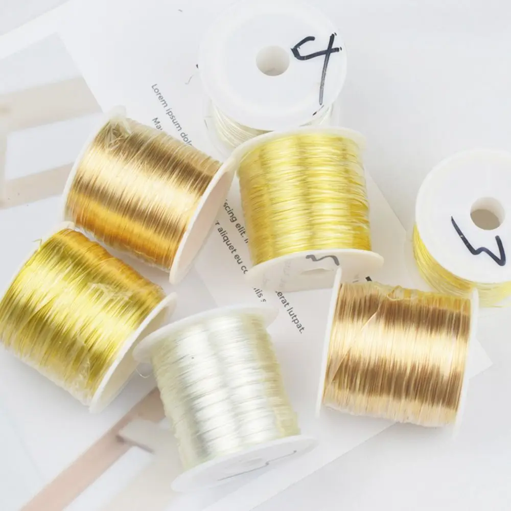 100Meters/roll Gold Plated Brass Copper Wire Handmade Crafts 0.3mm 0.4mm Jewelry Making Wire DIY Handmade Brass Wire