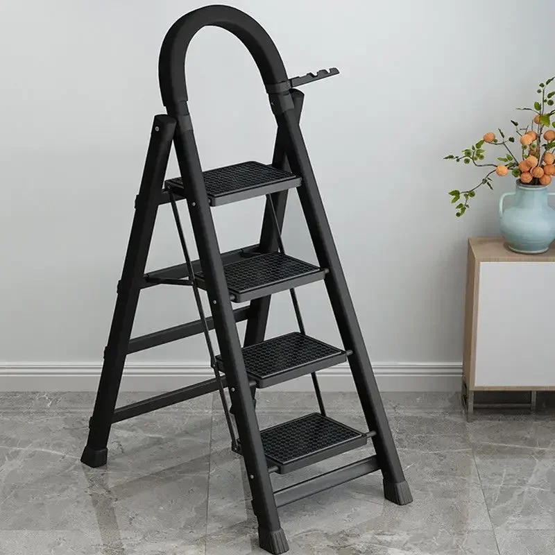 Household ladder telescopic engineering ladder folding multifunctional lifting herringbone ladder telescopic indoor cabinet stai