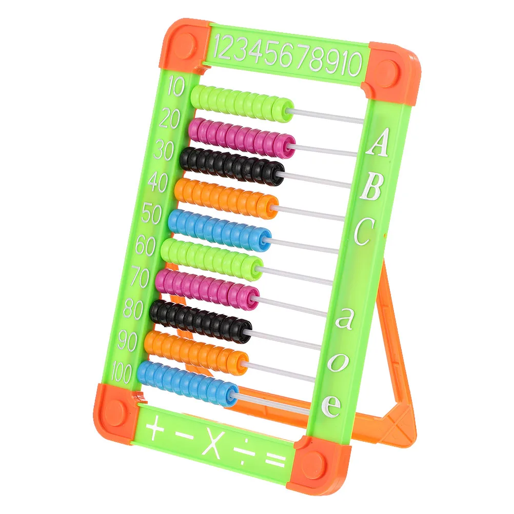 1 Stuks Kid Abacus Educatief Tellen Stand Plastic Wiskunde Leermiddel Vroege Cognitieve Leermiddel 100 Kralen Rekenkundige