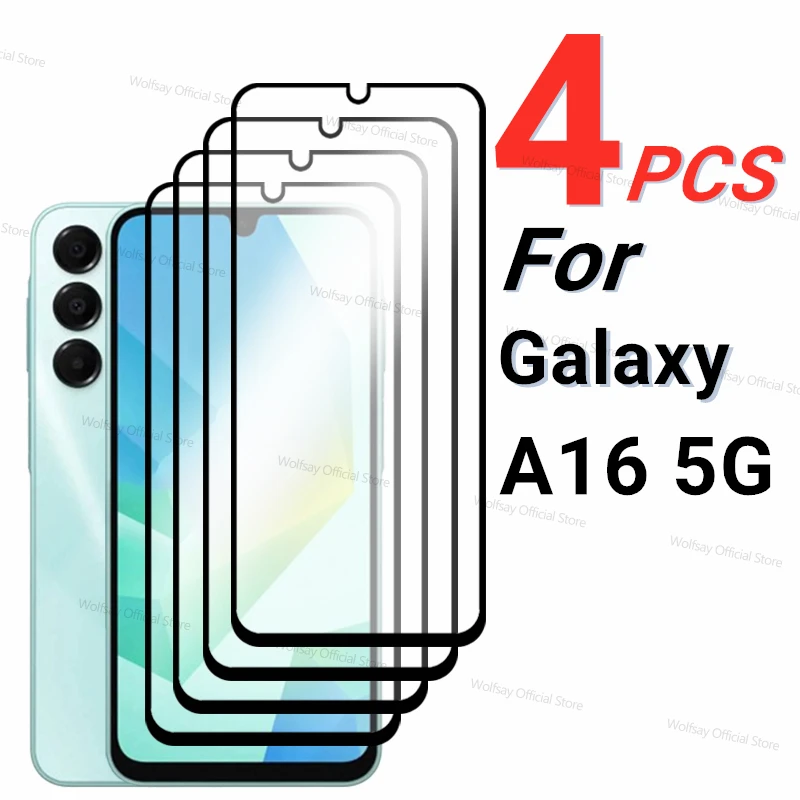 2/4PCS Tempered Glass For Samsung Galaxy A16 5G Screen Protector For Samsung Galaxy A16 5G Phone Film For Samsung Galaxy A16 5G