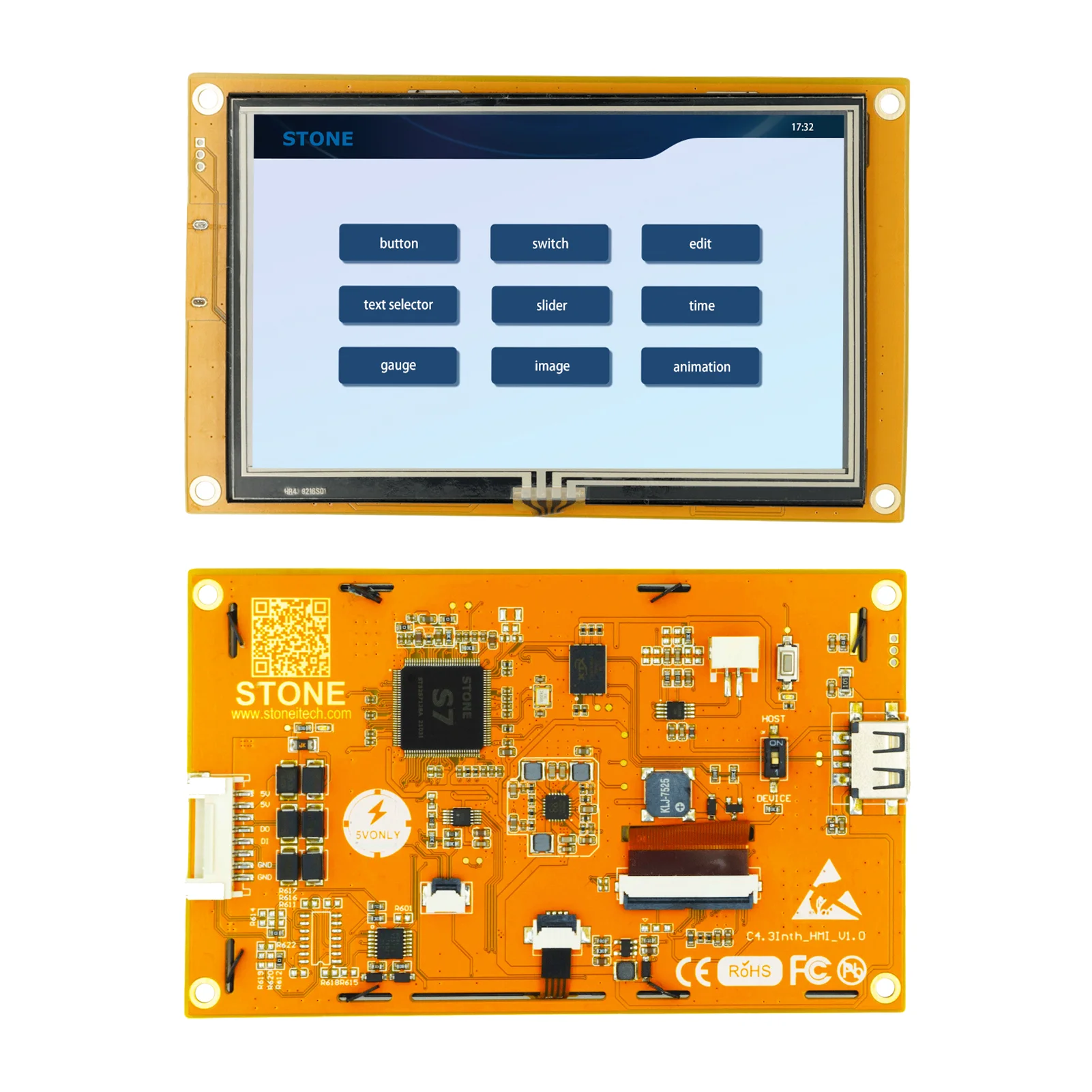 

Intelligent Panel SCBRHMI C Series 4.3"Inch withHMI Graphic LCD Display Module