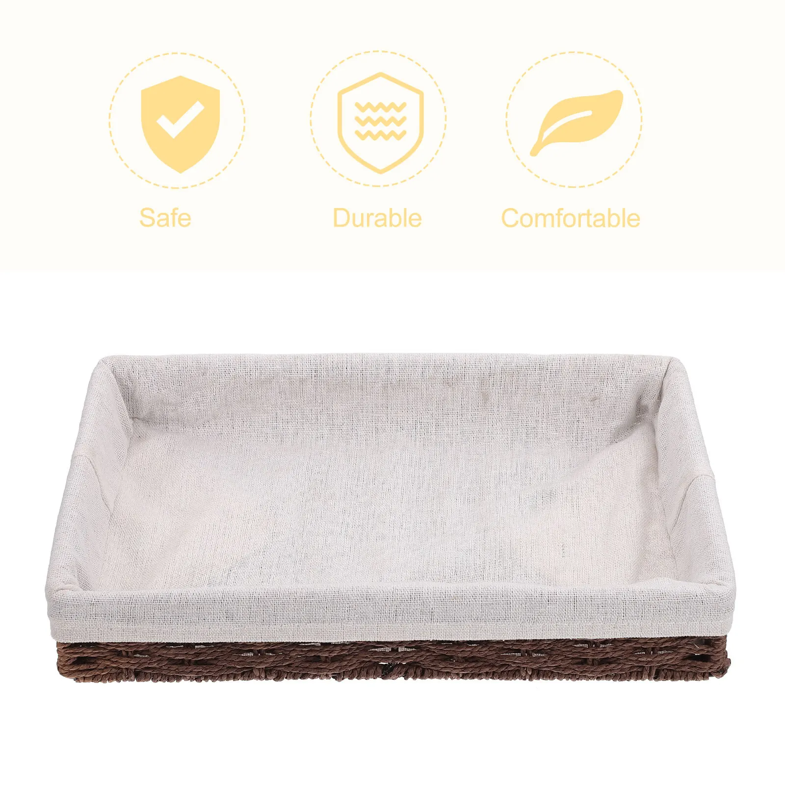 1Pcs Key Coin Storage Box Rattan Woven Sundries Organizer Desktop Storage Basket Household Practical Organizing Box