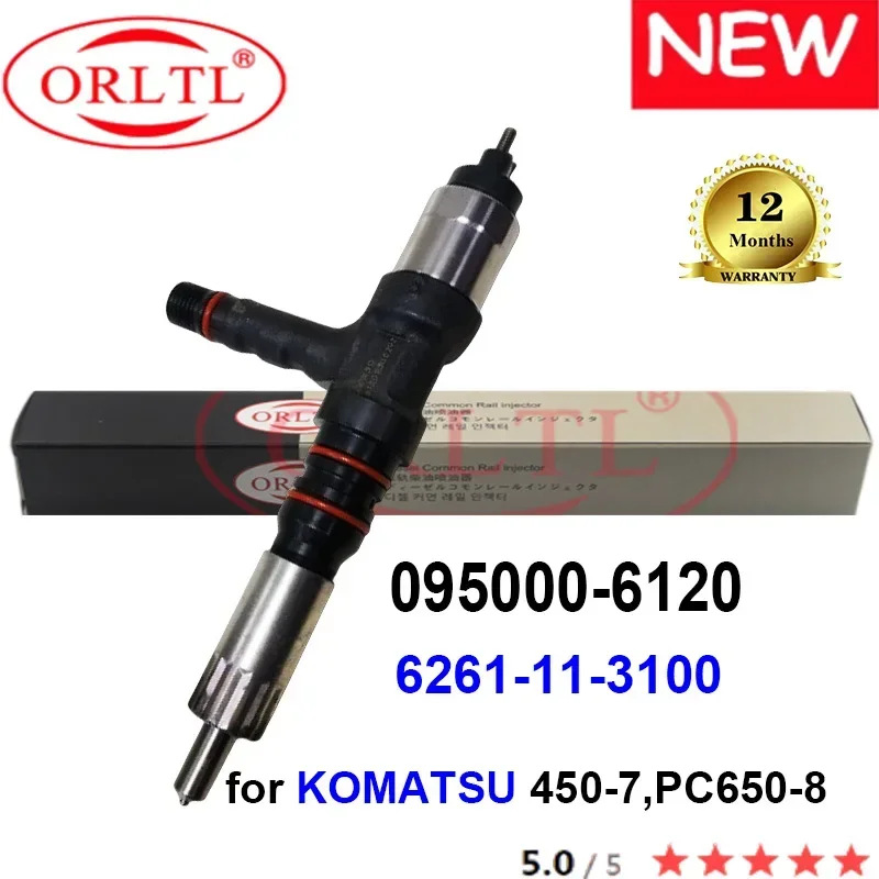 NEW 095000-6120 6261-11-3100 Diessel Fuel Injector 0950006120 095000 6120 6261113100 For KOMATSU 450-7,PC650-8