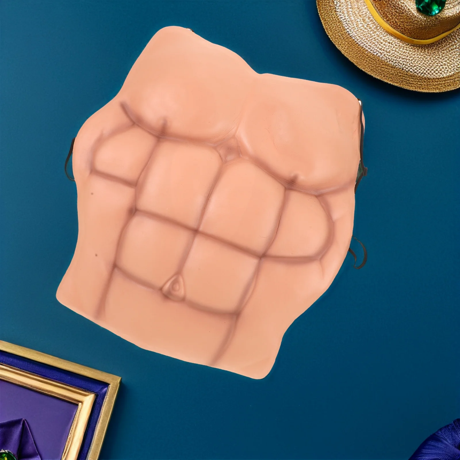 زي عضلات ABS مزيف للرجال، بدلة محاكاة معززة للصدر خفيفة الوزن للعب دور أداء المهرجان #4