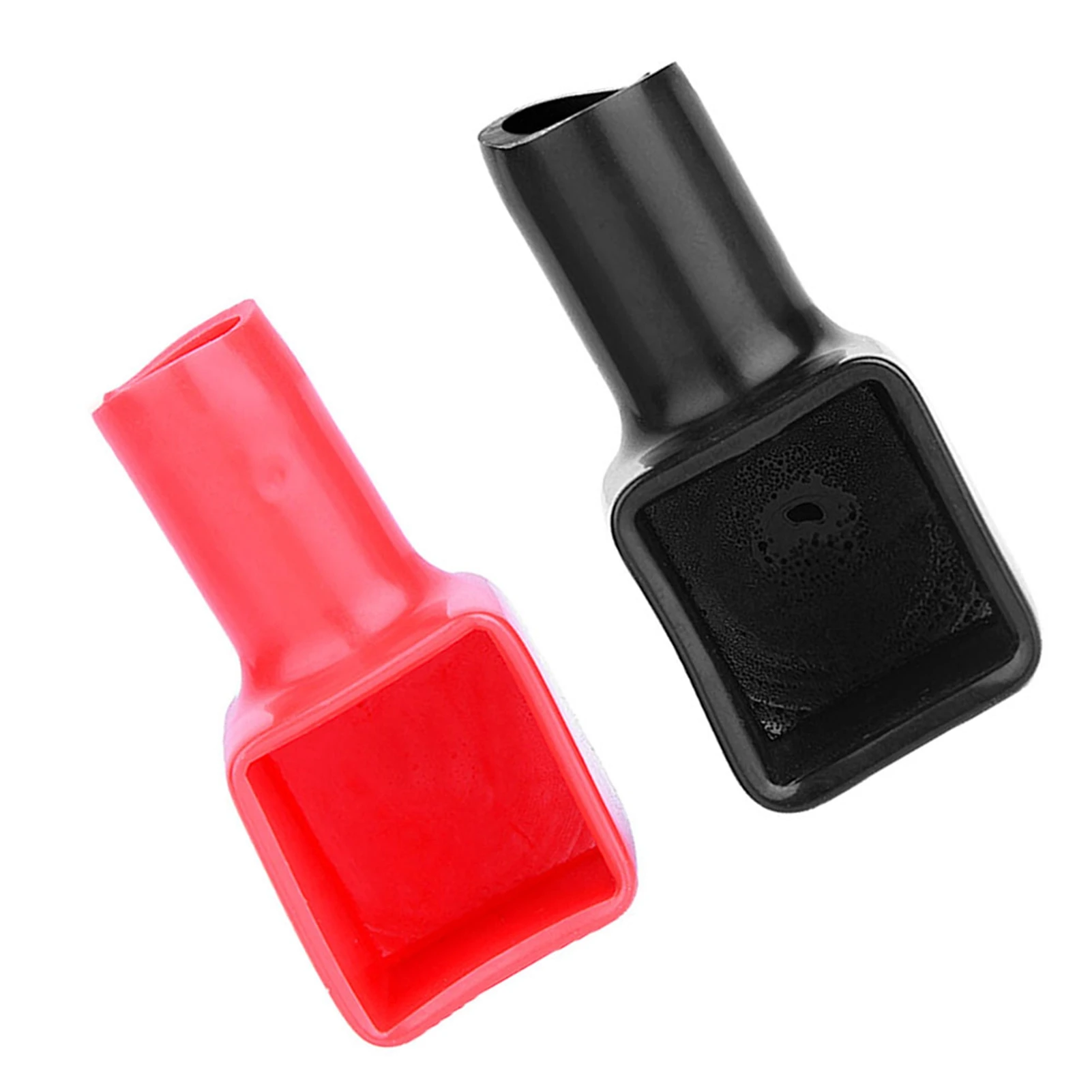 1 Pair of Battery Terminal Covers Red Black Positive and Negative Protection Cover Soft Plastic Flexible Insulator Protective