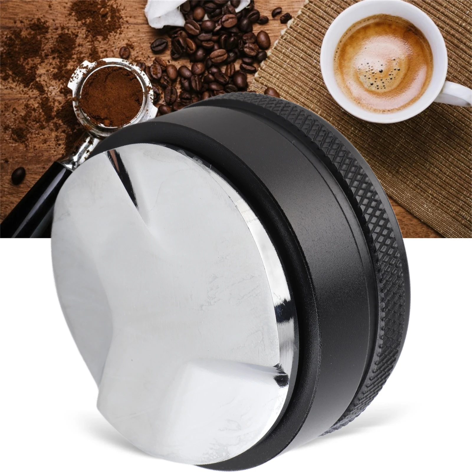 Ferramenta Niveladora de Café, Distribuidor de Café em Aço Inoxidável, Tamper de Café com Altura Ajustável, Acessórios para Nivelador de Café