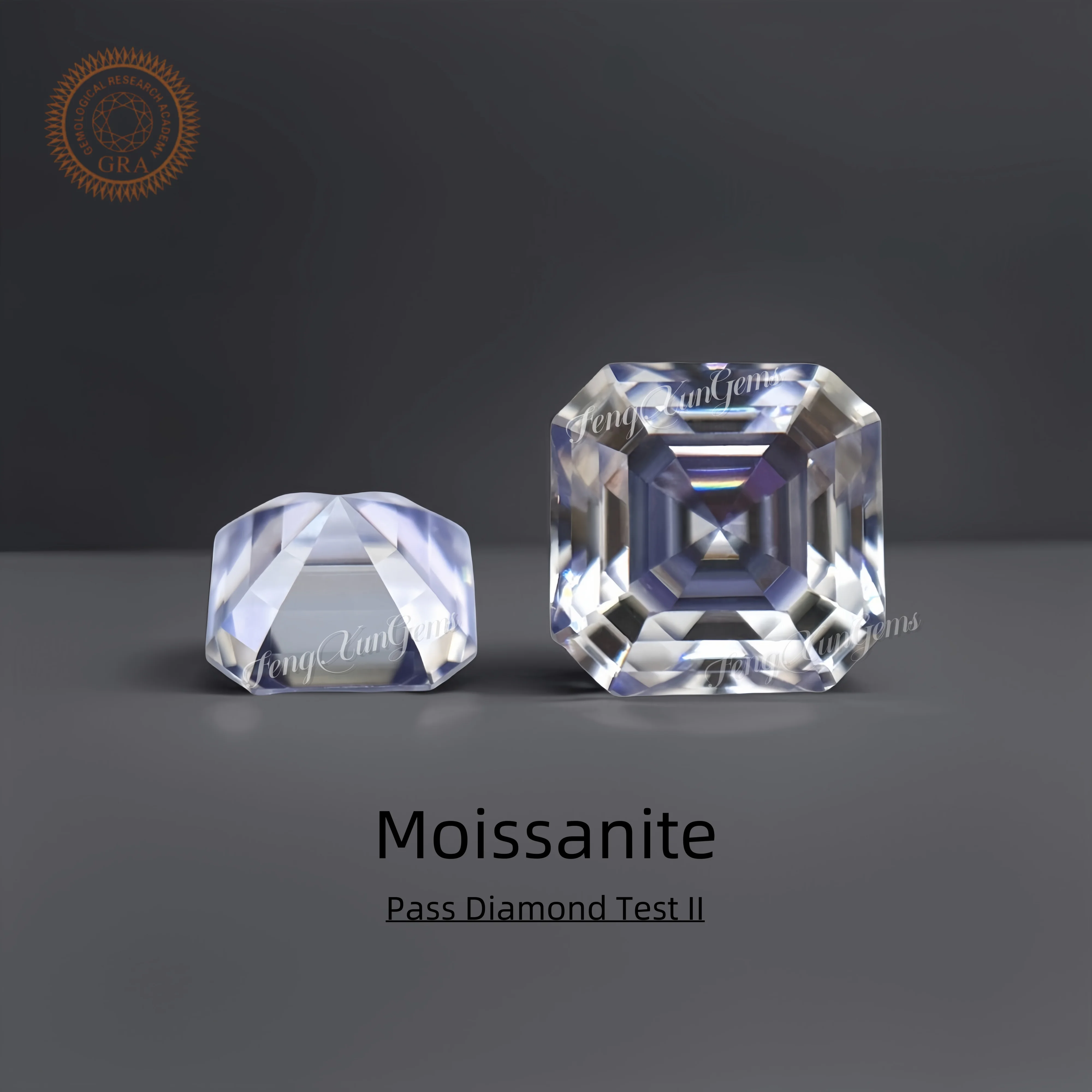 

Moissanite Stones Lavender Asscher 0.5ct~7.0ct Loose Gems VVS1 With GRA Certificated Lab Growm diamonds for Jewelry Gift Making
