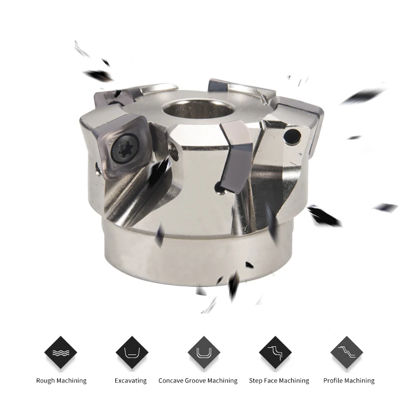 MFH050R/063R/080R/100R milling cutter High-precision anti-vibration knife Equipped with blade SOMT140520ER-GM  Turning Tool