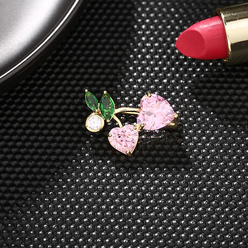 Light Luxury Cubic Zircon Pomegranate Brooch for Woman Accessories Pins Trendy Fruit Pin and Brooch Elegant Clothing Decoration