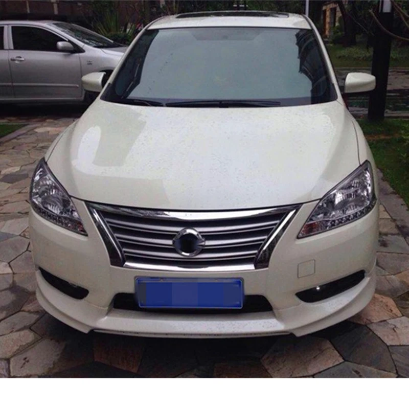 CEYUSOT FOR Nissan Sentra Front Bumper Car Spoiler 2012-14 Sylphy Separator Protective Cover Decoration Before The Lip Body Kit