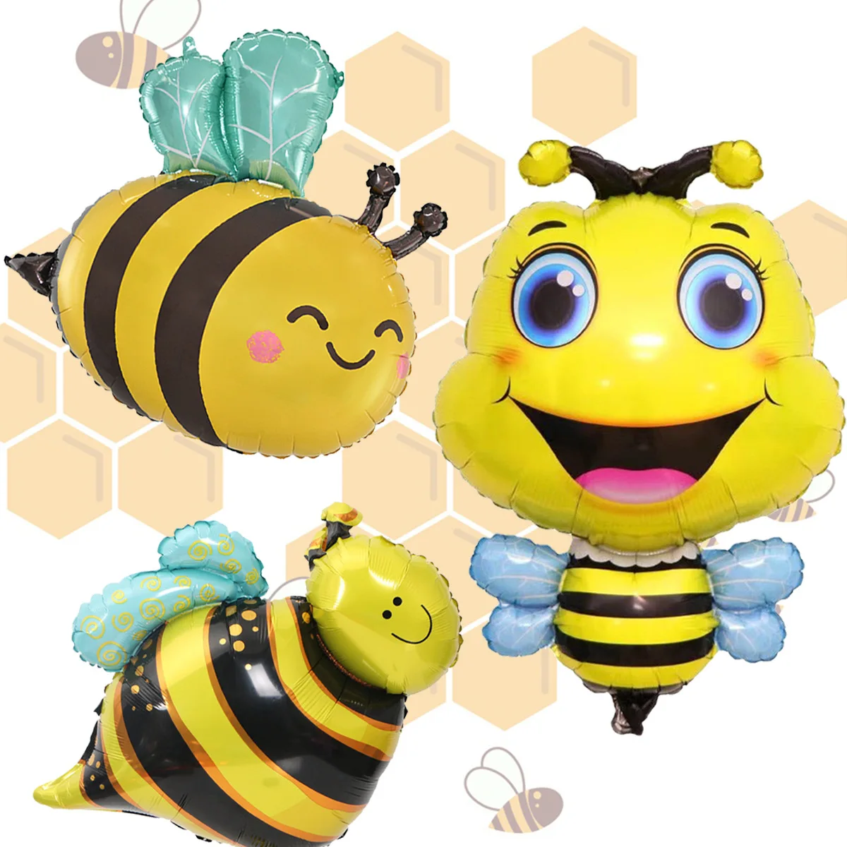 1pc Insect Shaped Bee Balloon Happy Birthday Party Background Decoration Kids Aluminum Film Balloon Children's Day Gifts Ballons