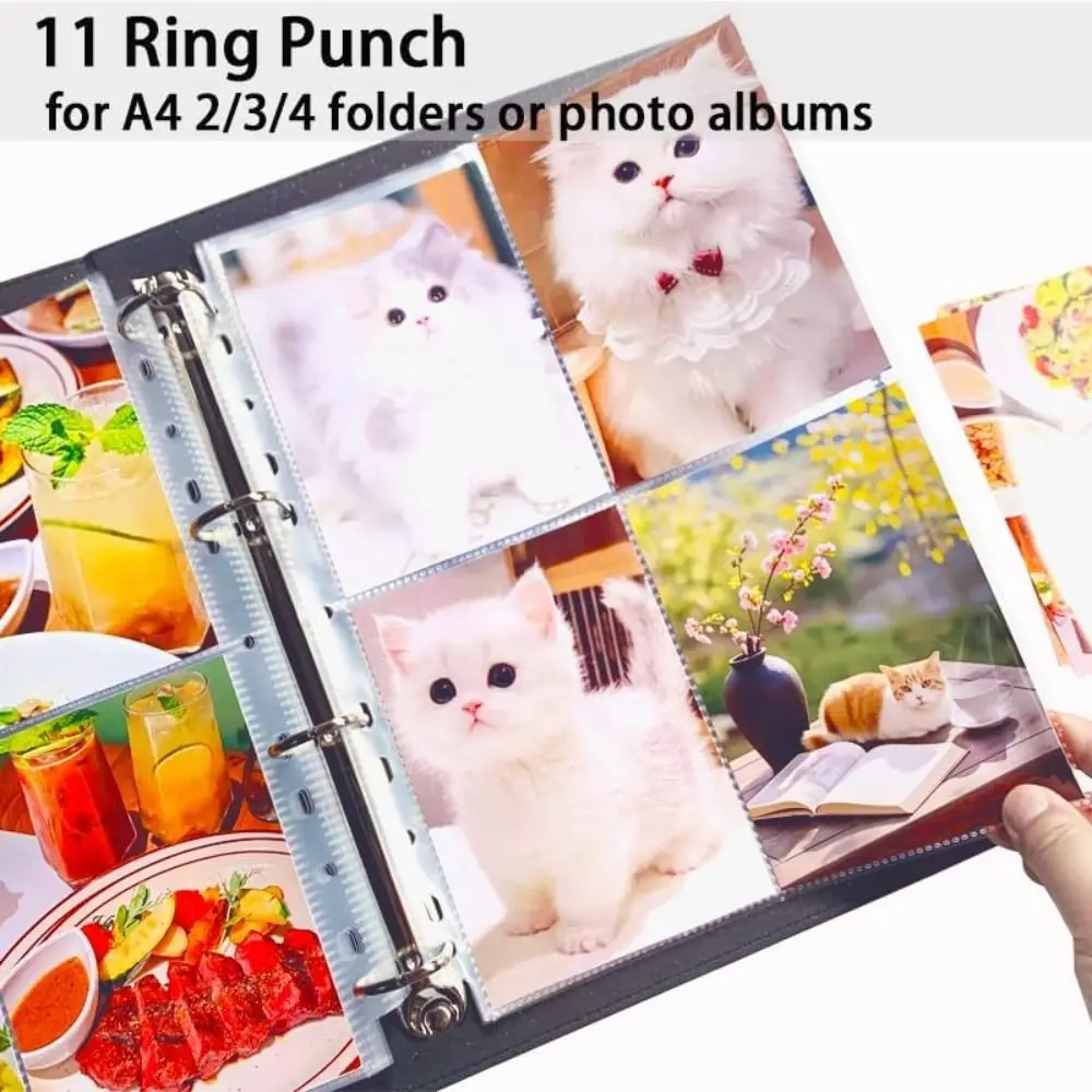 A4 Photocard Binder Sheets Transparent PP Acid Free Photo Album Refill Pages Photo Album Sleeves Card Stamp Die