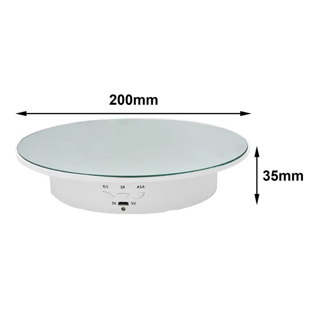 Rotating Display Stand Photo Props 7.87'' Electric Display Rack Turntable Jewelry Holder for Jewelry Model Watch Cosmetic Cakes