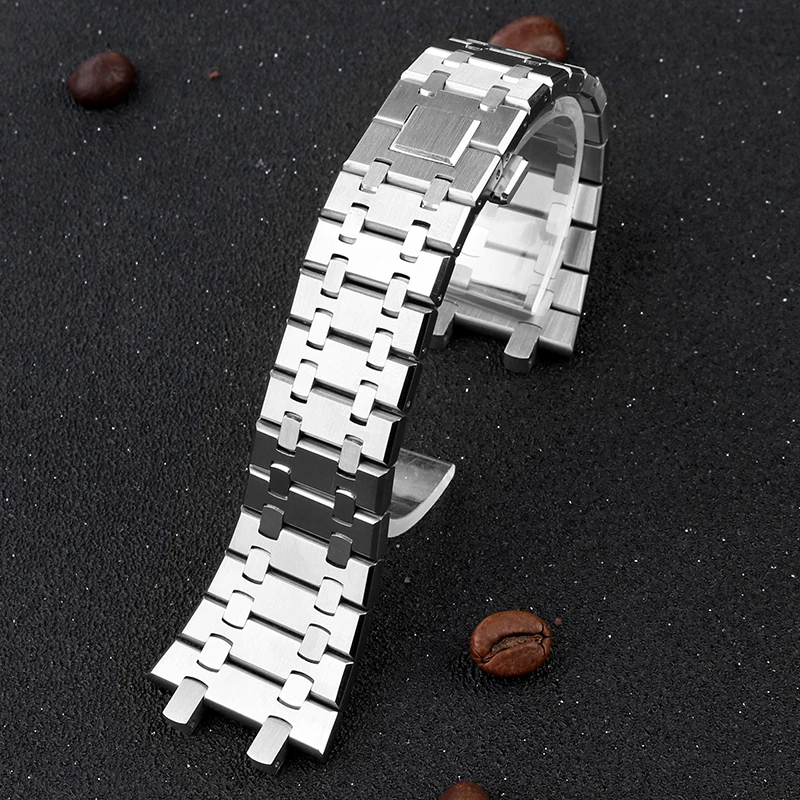 For AP stainless steel strap AP Royal Oak metal strap steel watch chain AP15400 26320 15500 men\'s 26m metal strap bracelet