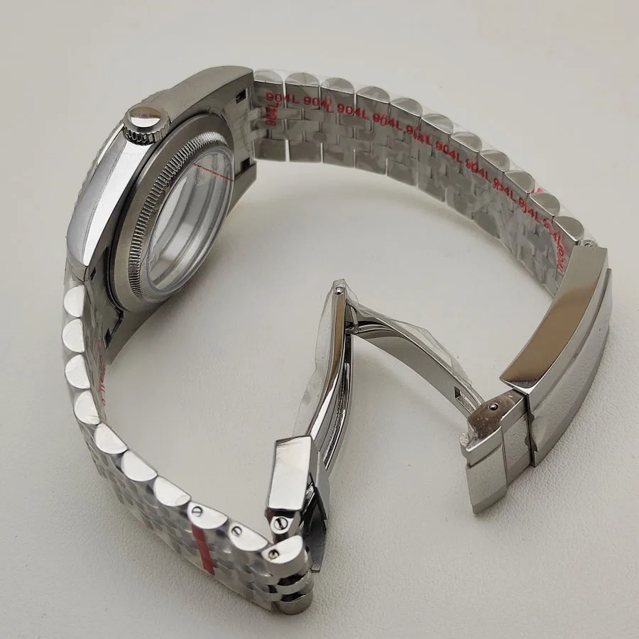 NH35เคส36มม./39มม. เคส Sapphie สแตนเลสสตีลสำหรับ NH35 NH36การเคลื่อนไหวสายนาฬิกาผู้ชาย + อุปกรณ์นาฬิกาข้อมือ