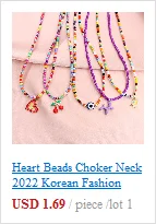 Einfache Rocailles Strang Halsband Mode Koreanische Kragen Charme Bunte Handgemachte Böhmen Halskette Frauen Strand Weibliche Schmuck – Detail 1