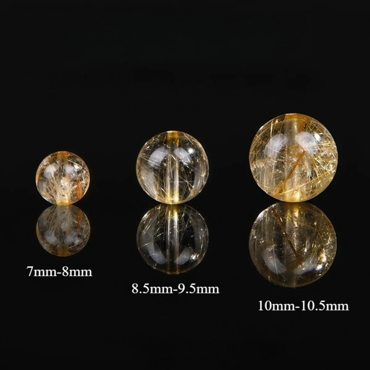 High Quality Grade AAA Natural Gold Rutilated Quartz Beads Not Dyed Not Enhanced Loose Gemstone