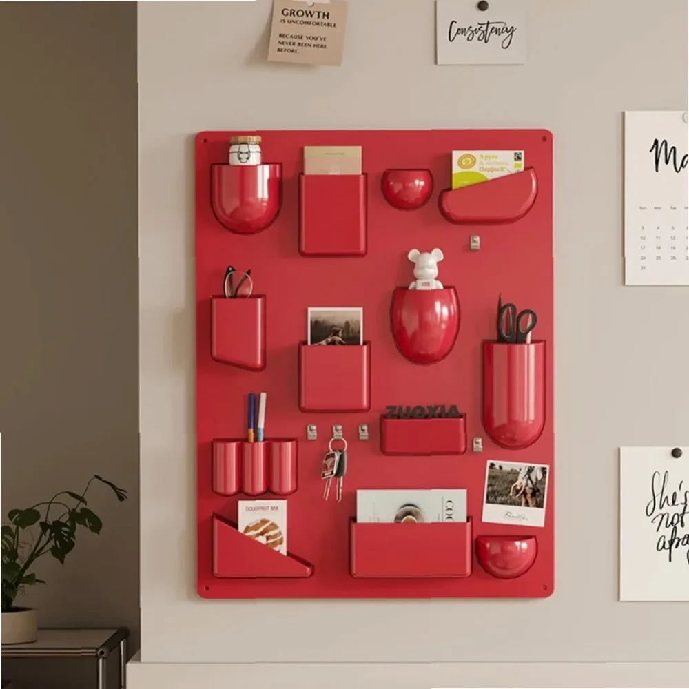 Wall Mounted Storage Rack with Hooks and Adjustable Shelves for Office, Kitchen, Workshop, Kids Room Organizer