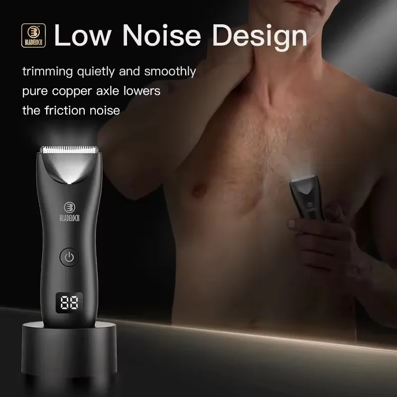 Интимная эпиляция на лобке для мужчин, электрический триммер для паха, мужская бритва для чувствительных зон, водонепроницаемая безопасная бритва для волос на теле