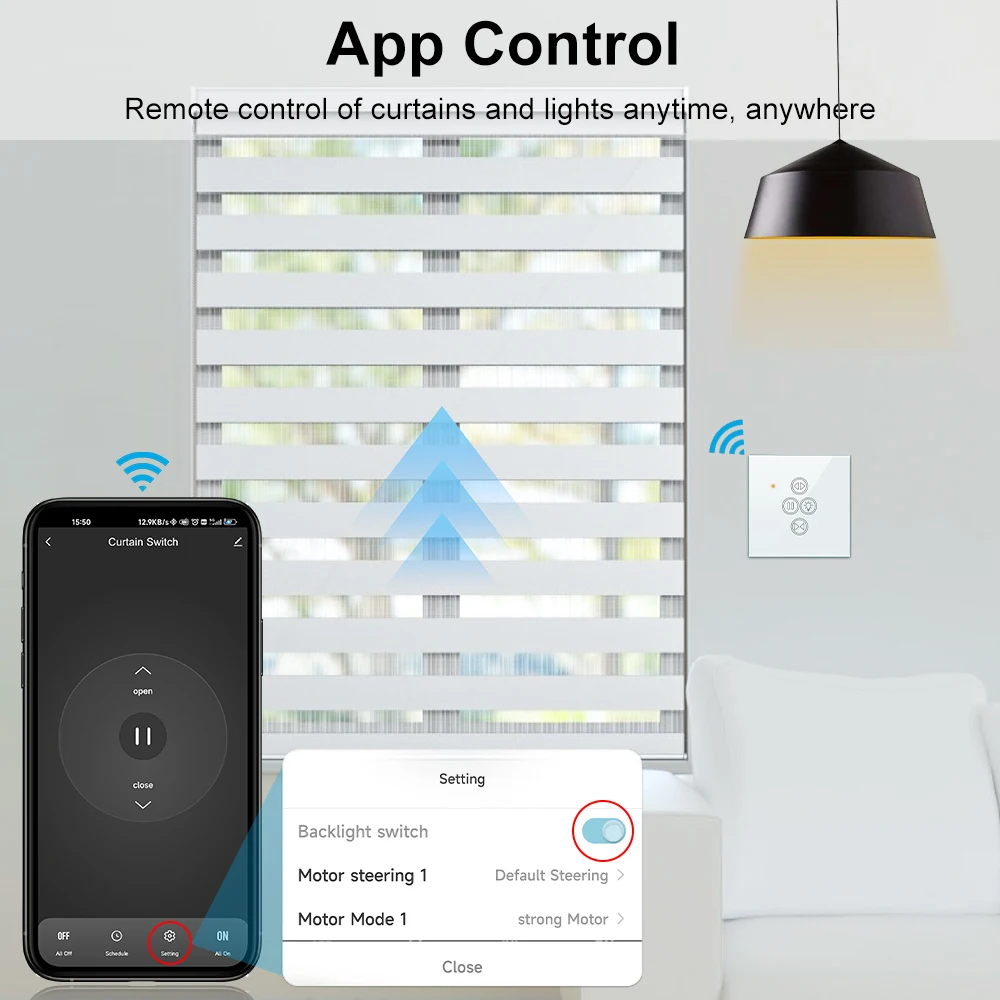 LoraTap Tuya Smart Life WLAN-Rollo-Lichtschalter für Elektrische Motorisierte Jalousien Kompatibel mit Alexa Google Home Sprachsteuerung – Detail 3
