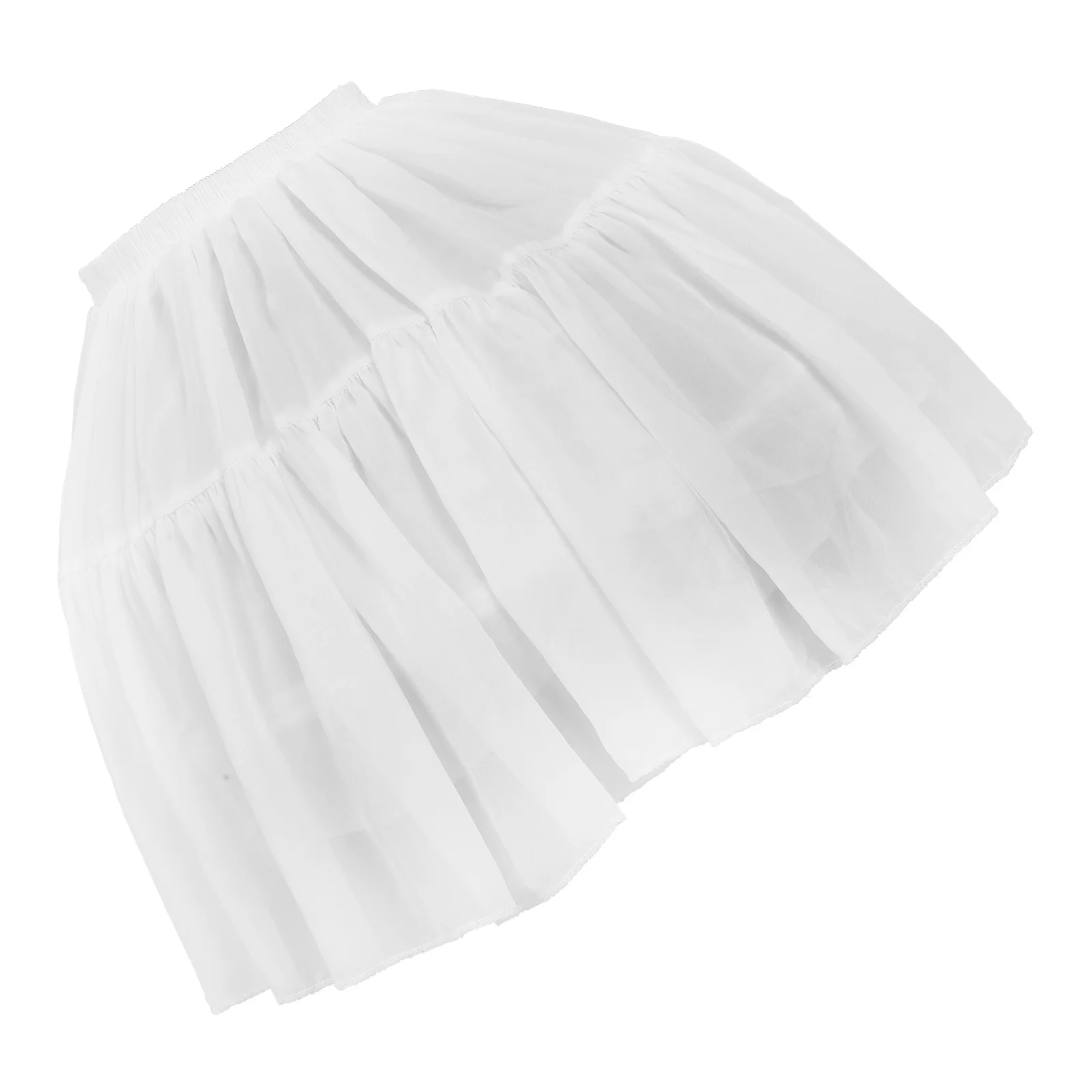 46cm Length Adjustable Steel White Petticoat Gauze Underskirt Bubble Skirt Tulle Dress Liner Fits Most