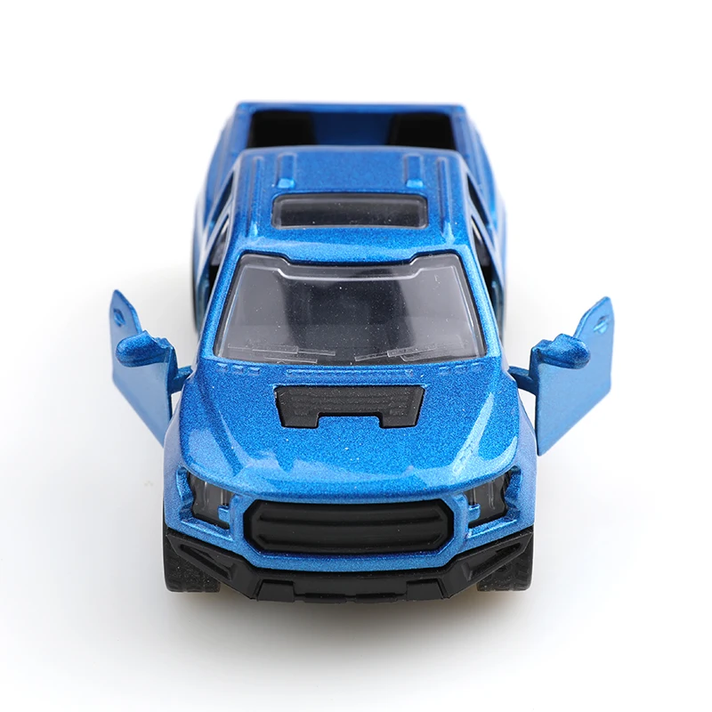 Eingesacktes 1:38 Ford F150 Pickup-Geländewagen aus Legierung mit Rückzug, Nachahmung eines Geländewagens, Kinderauto aus Legierung, Spielzeugauto für Jungen