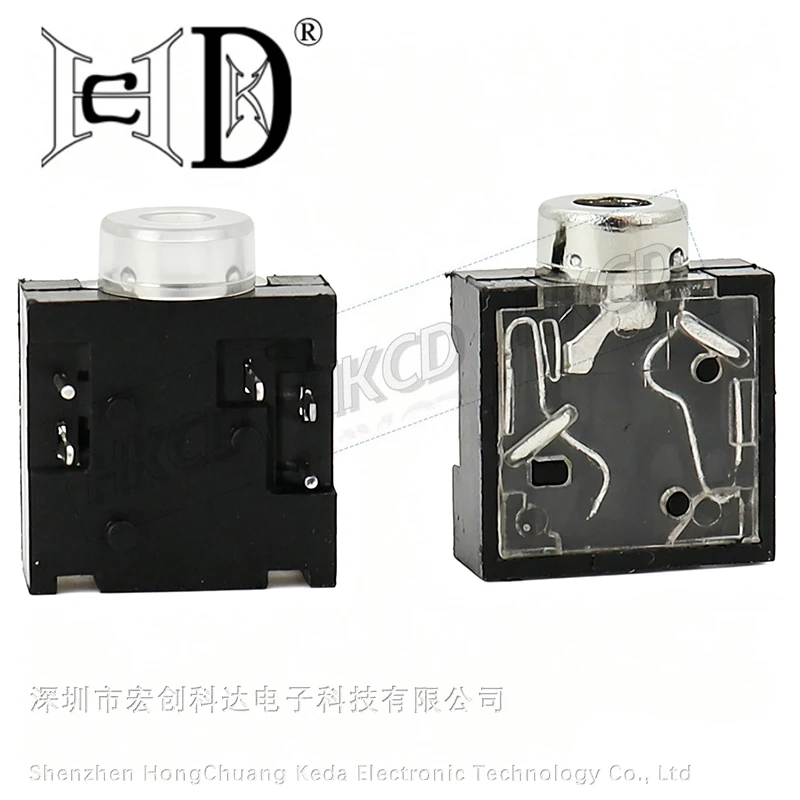10pcs PJ-204A 2.5mm Headphone Jack Socket 5 Pin Vertical DIP Metal Shielded PCB Mount Female Stereo Audio Connector
