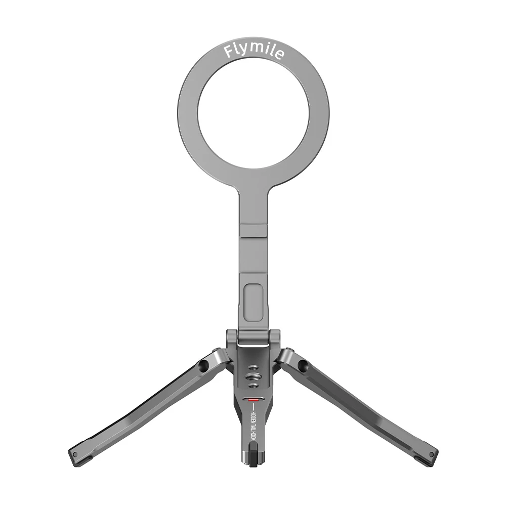 Flymile Magnetic Selfie Stick Tripod for iPhone 16 15 14 13 12 Pro Max Phone Foldable Tripod 1/4" Holes Compatible with MagSafe