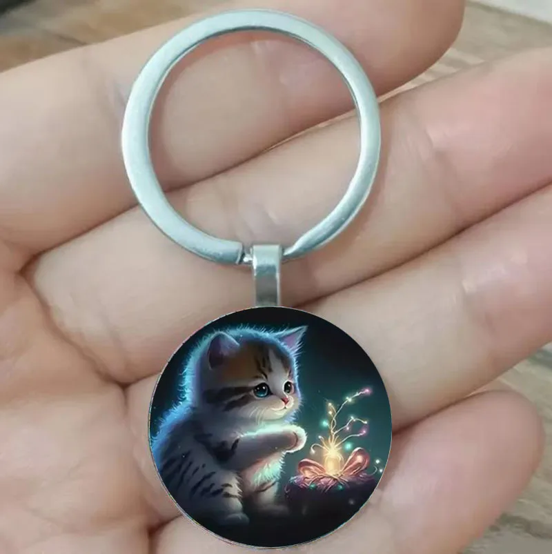 1pc Men's Fashion Round Key Chain, For Family And Friend, Perfect Gift
