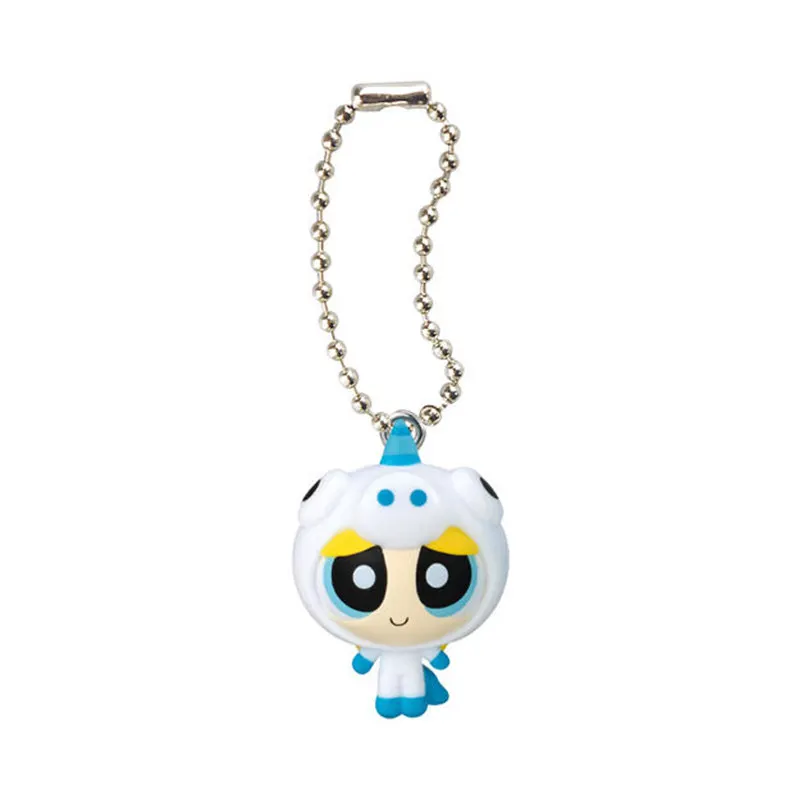 Bandai Powerpuff Girls Blossom Unicorn Rabbit Shape Pendant Keychain Gashapon Mini Figure Bag Charm For Adult Collectors view 3