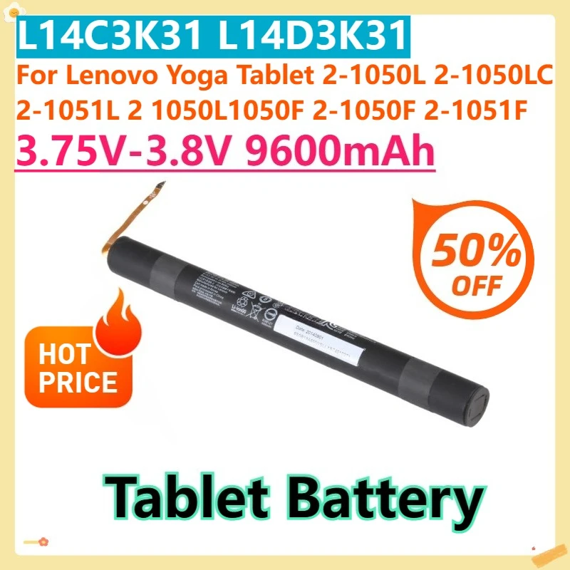 

For Lenovo Yoga Tablet 2-1050L 2-1050LC 2-1051L 2 1050L1050F 2-1050F 2-1051F Yt2-1050 L14C3K31 L14D3K31 Battery Replacement
