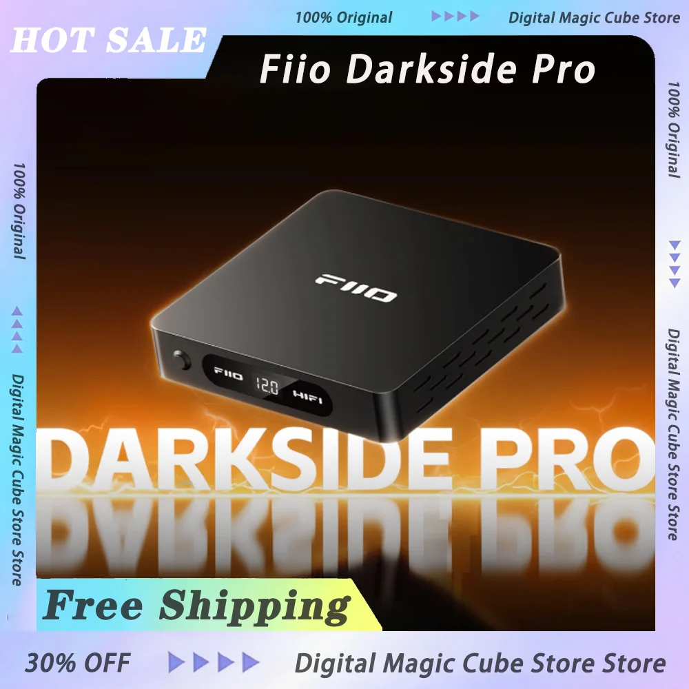 Fiio Darkside Pro Voltage Regulated Linear Power Low Noise Supply 75w 12v 15v For DAC Hifi Audio Decoder Amplifier Gifts