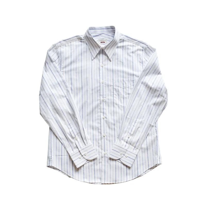 

Men's Striped Jacquard Shirt Pointed Collar Smart Business Ivy Style Shirt