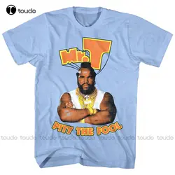 A-Team Mr T Pity The Fool Men'S T Shirt Ba Baracas Bling Chains Cadena Blue boys' tops, tees & shirts