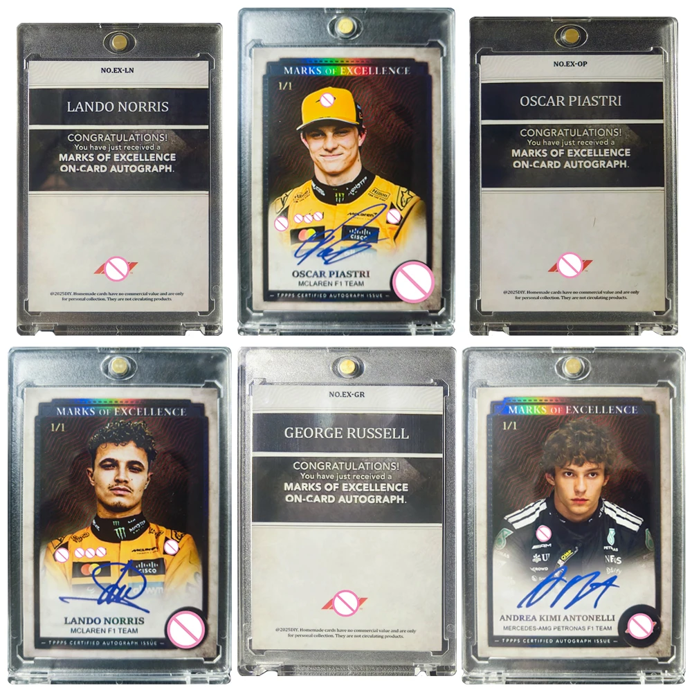 

PANINI DIY homemade Lando Norris Antonelli Oscar Piastri Autograph Collectible Laser Card Brick Boy Christmas Birthday Gift