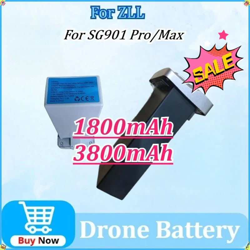 

3.7V 1800mAh/3800mAh 24mins Flight Time Drone Battery for ZLL SG901 Pro/Max Battery Replacement Accessories Part
