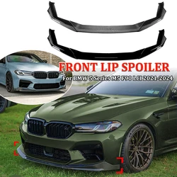 For BMW 5 Series M5 F90 LCI 2021-2024 Front Bumper Lip Spoiler Shovel Lower Splitter Car Guard Protector Body Kit Modification