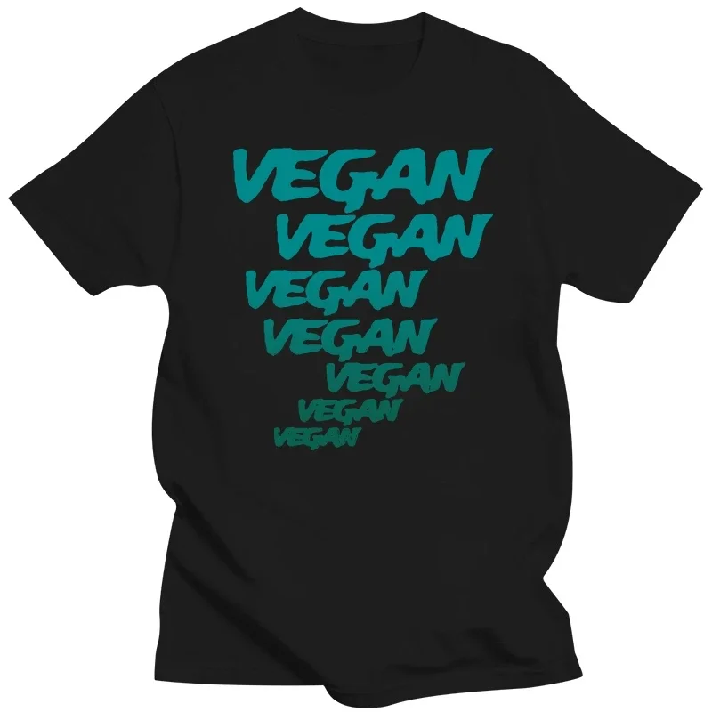 Tee gömlek kısa kollu eğlenceli Streetwear % 100 pamuk erkek Tshirt Vegan VEGAN  baskı  harajuku  men clothing New Arrival