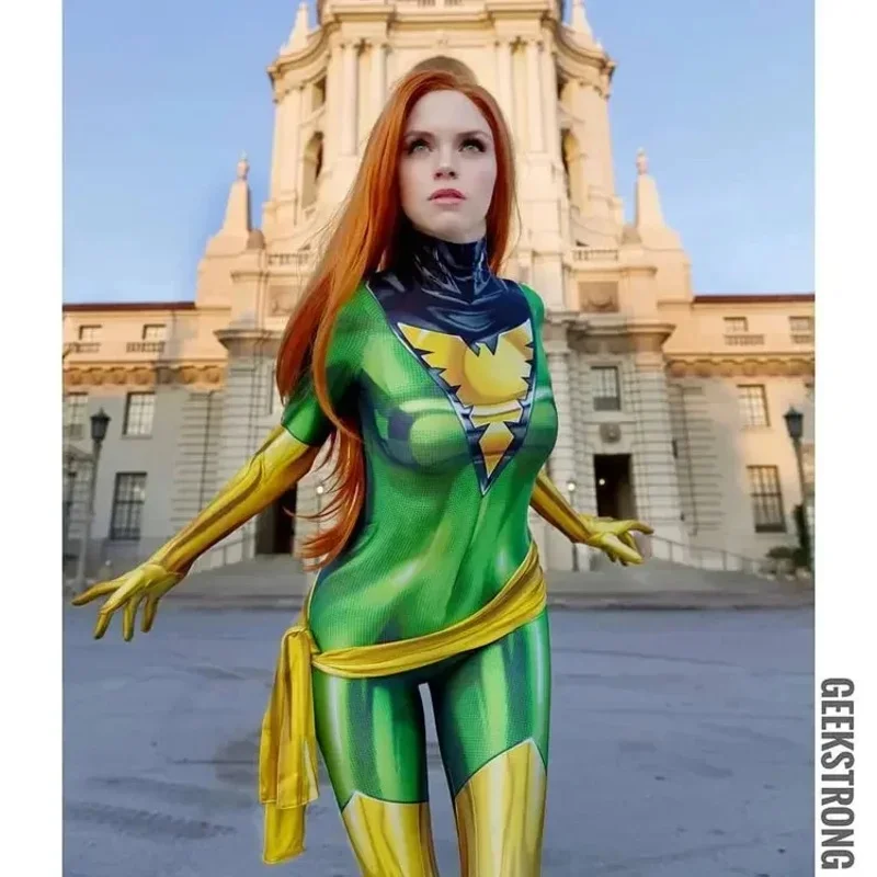 ♥ 2026 New Anime Halloween X- Cosplay Costumes X men Dark Phoenix Jean Grey Suits Rogue Zentai Kitty Pryde Shadowcat ★ Look at m view 5