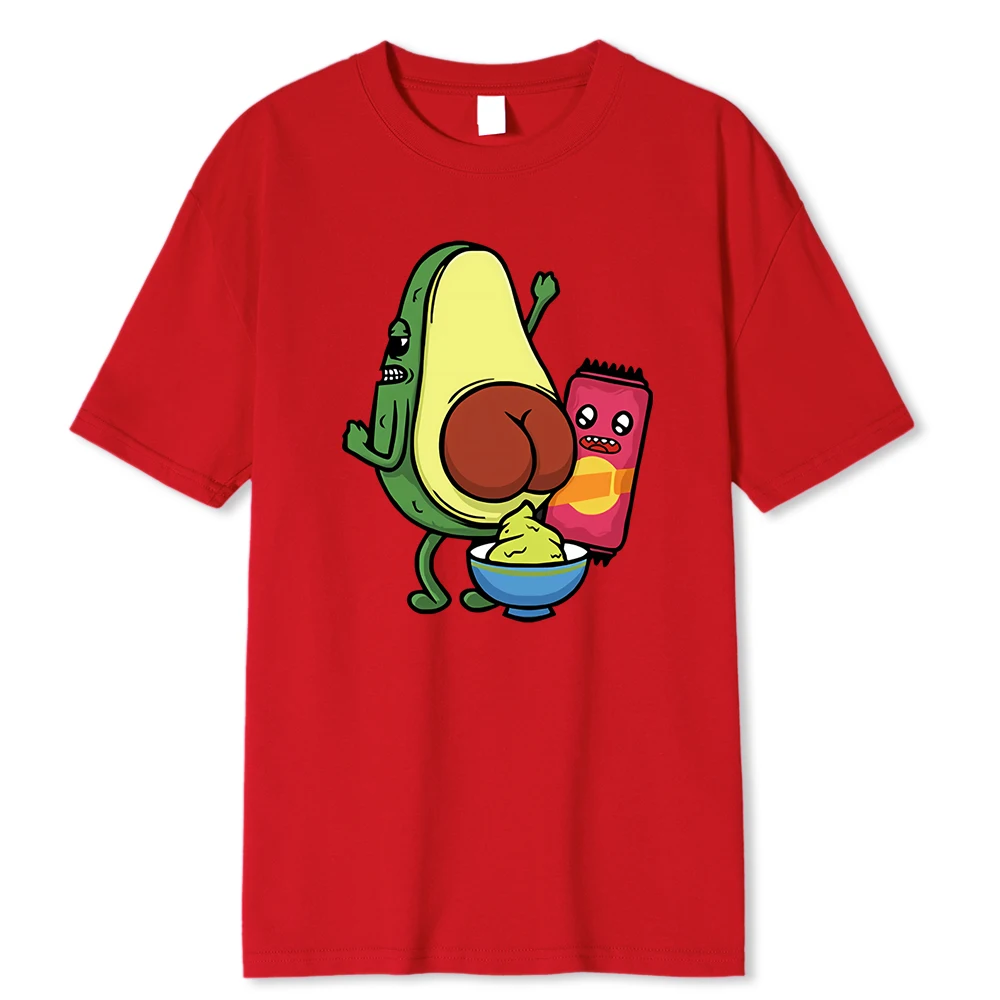 Manufacturing Avocado Jam With Avocado Printed T-Shirts Men Breathable Tees Summer Cotton Tshirt Hip Hop Loose Oversized T-Shirt