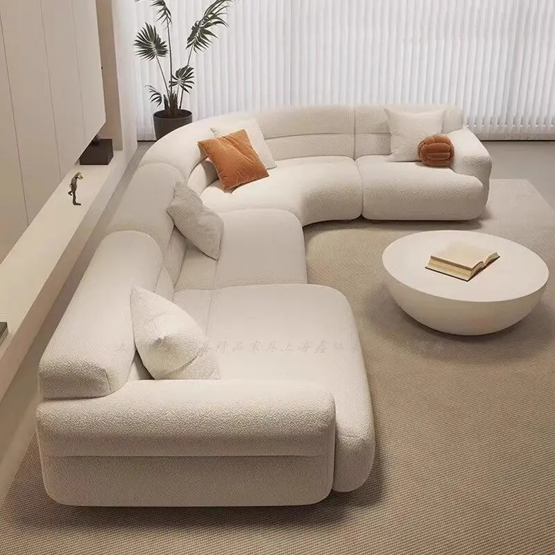 orner large arc fabric combination sofa modern beauty salon large and small apartment villa living