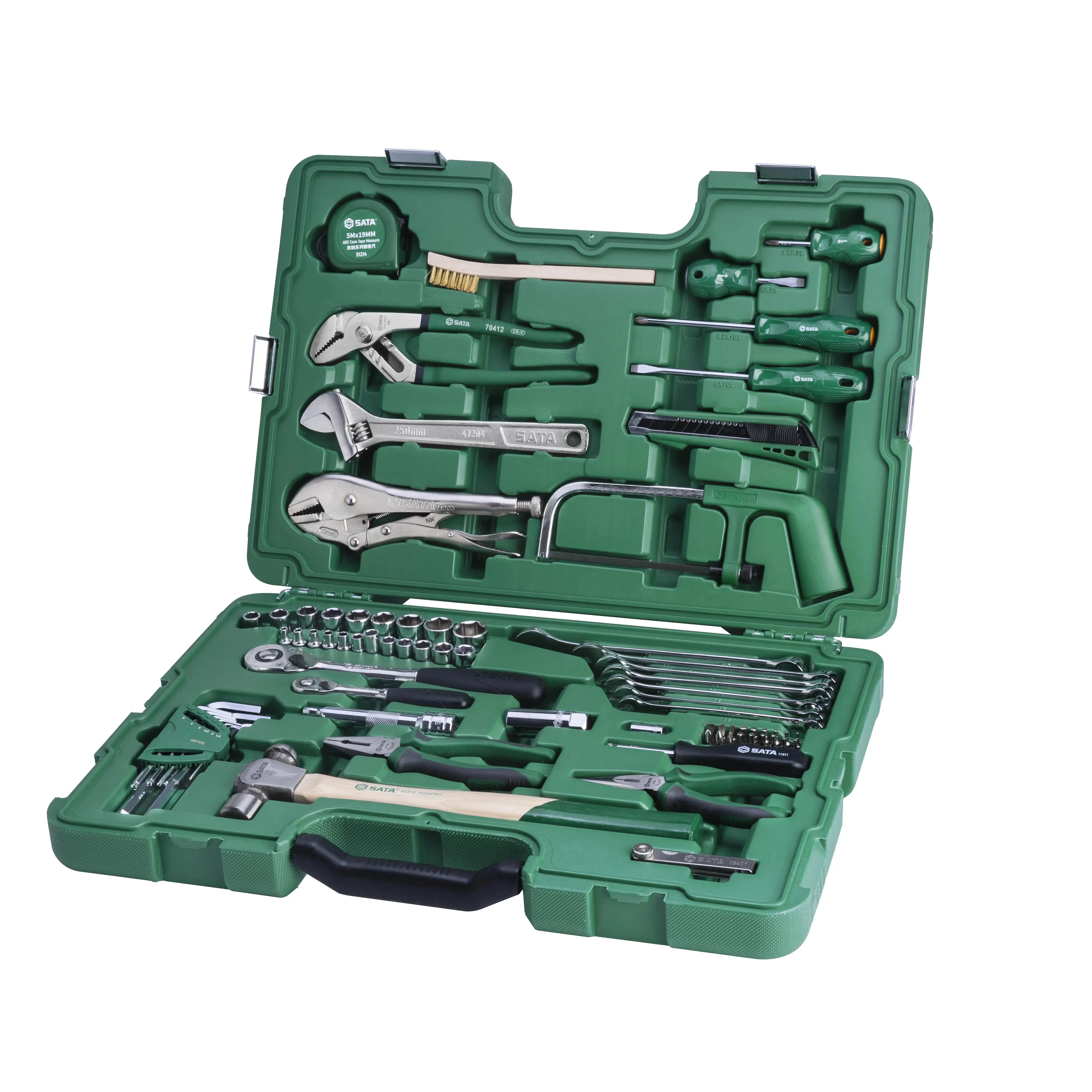 76 Pcs Mechanical Repair Tool Set, Premium Complete Hand Tool Kit for General Machinery Maintenance
