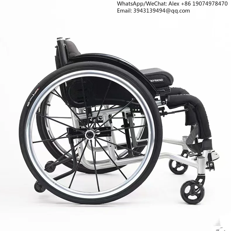 

Складное спортивное кресло-коляска из ультралегкого и прочного алюминиевого сплава заводского производства