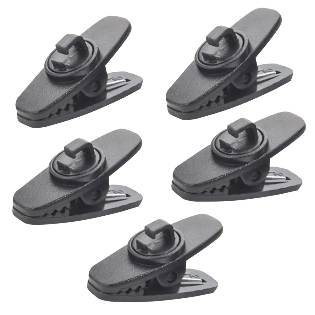 5Pcs Premium Rotating Headphones Clamps Strong Grip Flexible Bend Tip Desktop Cable Management Clip for Gaming Headsets Office