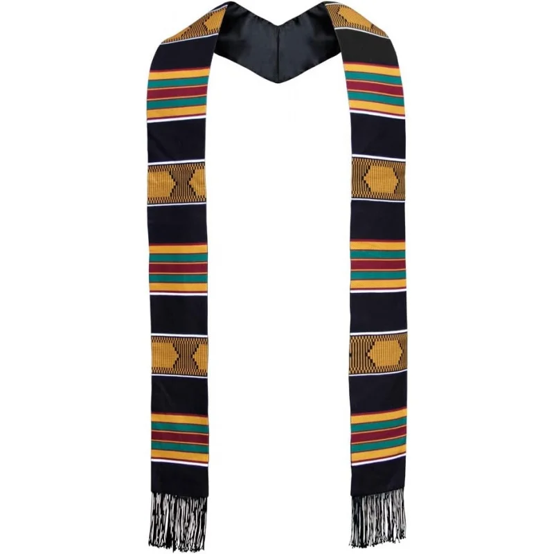 

Premium Adult Kente Stole - Sash with Tassel Ends Unisex