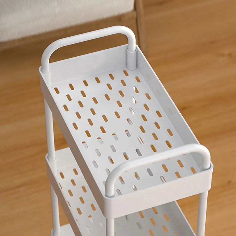 3 / 4-layer Ultra-thin Mobile Shelf Unit For Kitchen Accessories Bathroom Storage Rack Ideal for Kitchen and Floor Organizer