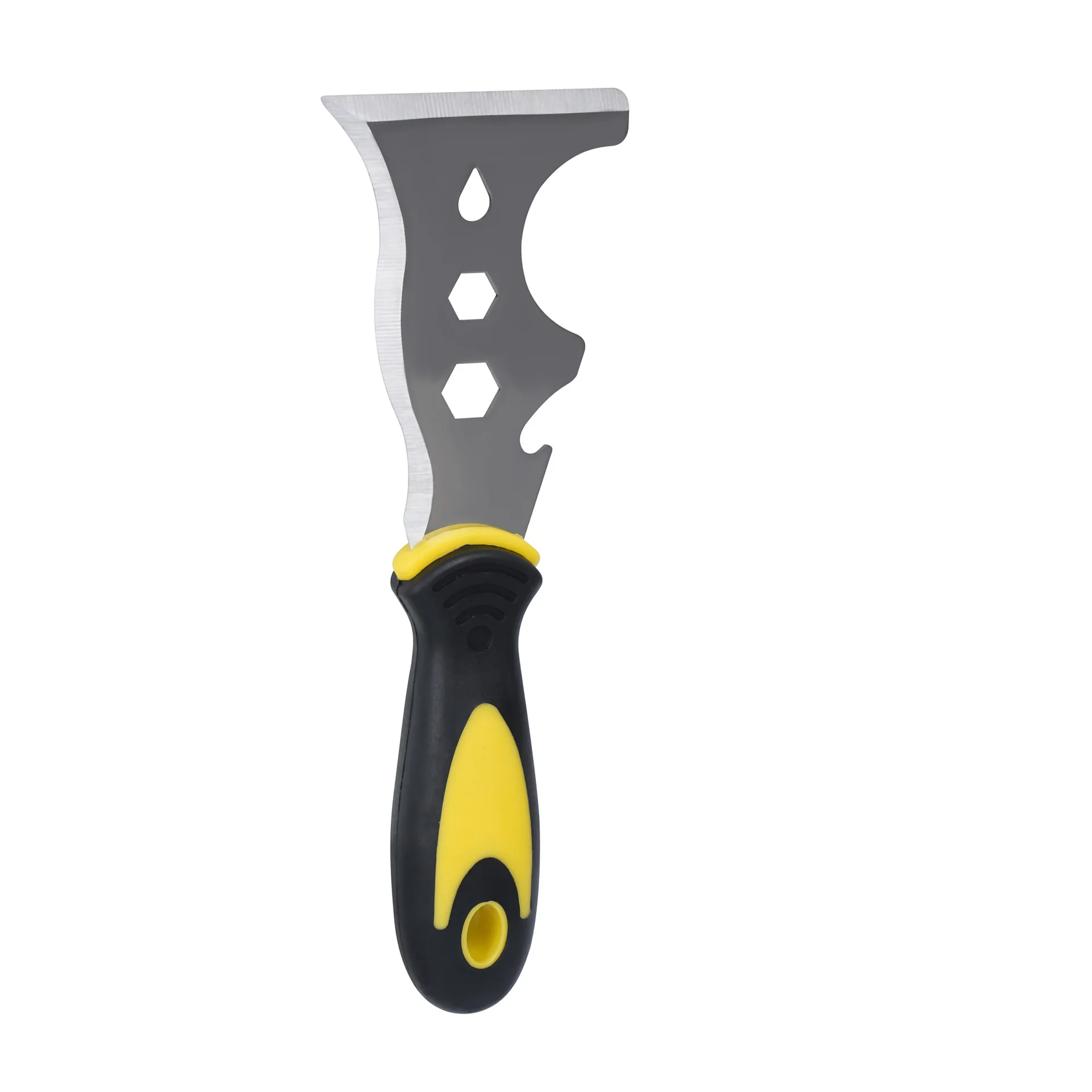 1pc 15 In 1 Multi Use Putty Knife Stainless Steel Paint Scraper Removal Construction Tool For Wallpaper Can Opener Home DIY