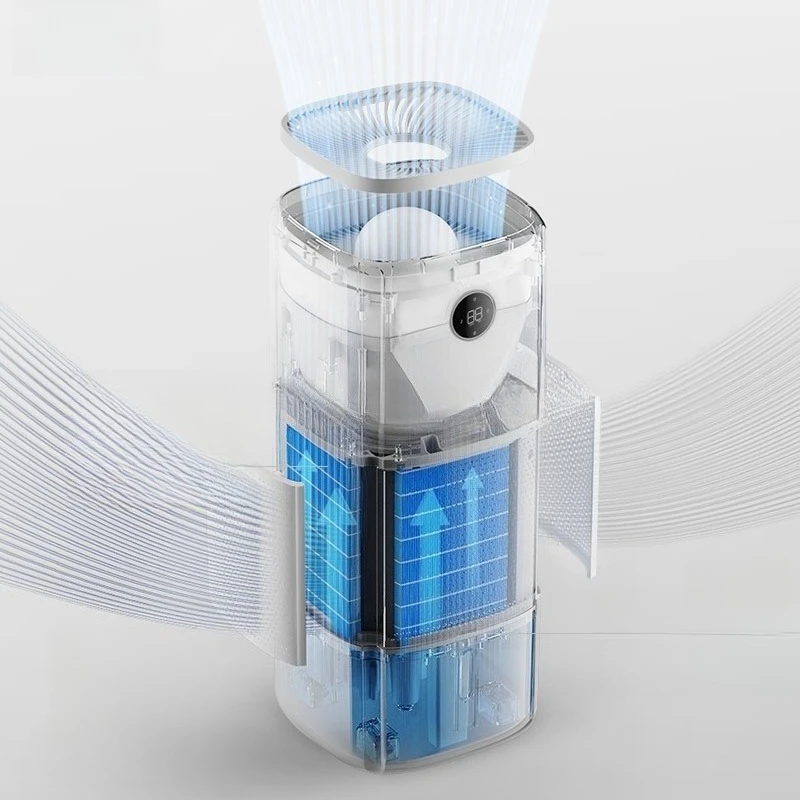 Whole house fog-free evaporative air humidifier, heavy fog volume, household, silent, bedroom